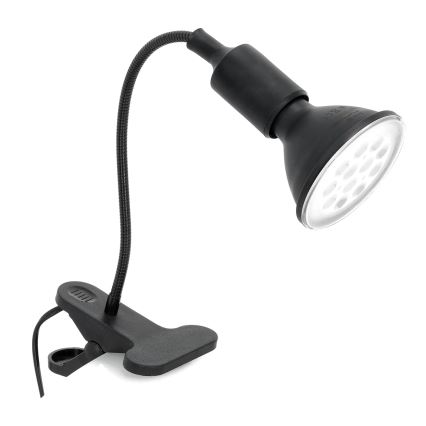 Lampe de table flexible avec pince CLIP 1xE27/30W/230V noir
