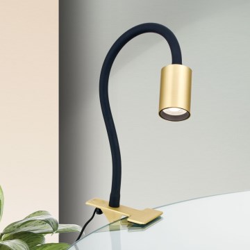 Lampe de table flexible avec pince KURT LED/5W/230V doré
