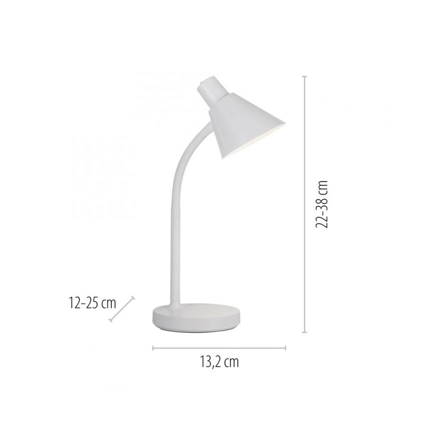 LAMPE DE TABLE FLEXIBLE LED PIXIE 4,5W 230V blanche - JUST LIGHT. 11248-16