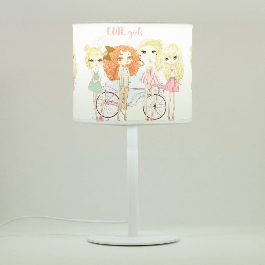 Lampe de table GIRLS VIBES pour filles 1xE27/60W/230V Ø 18 cm