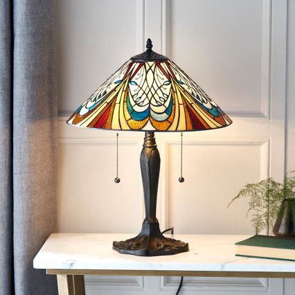 Lampe de table HECTOR 2xE27/60W/230V Ø 40 cm - Endon 64163
