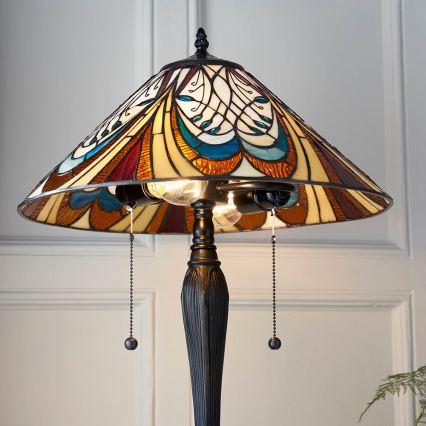 Lampe de table HECTOR 2xE27/60W/230V Ø 40 cm - Endon 64163