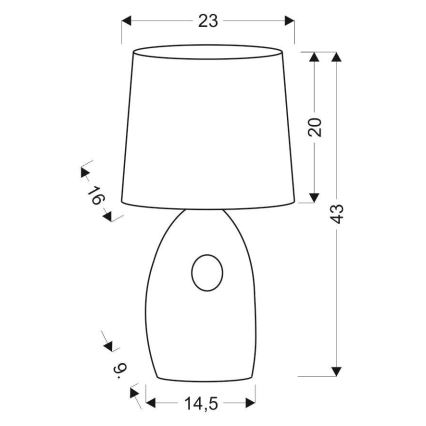 Lampe de table HIERRO 1xE27/60W/230V noir/doré