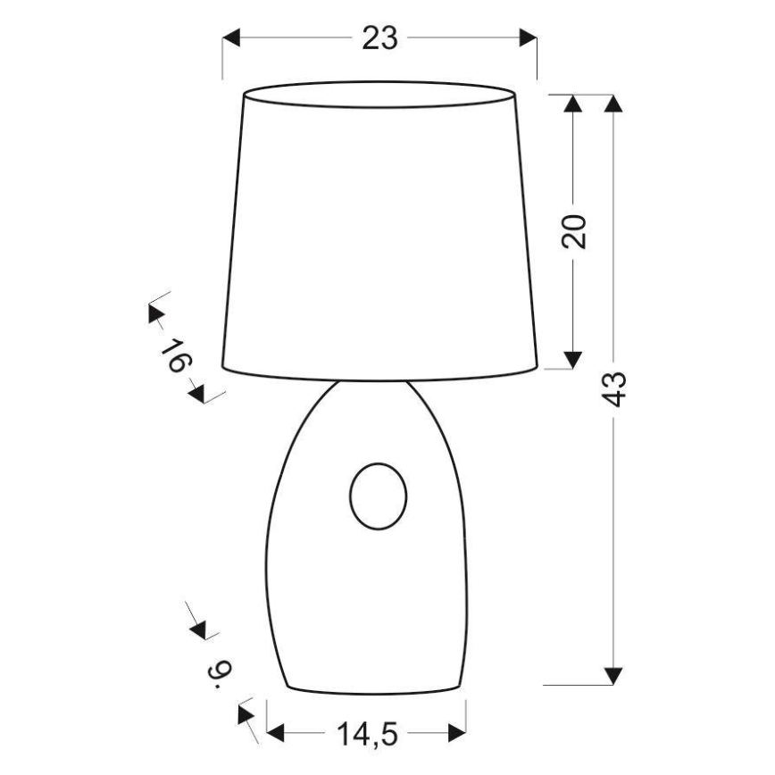 Lampe de table HIERRO 1xE27/60W/230V noir/doré