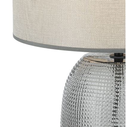 Lampe de table JENIFER 1xE27/40W/230V gris/fumé