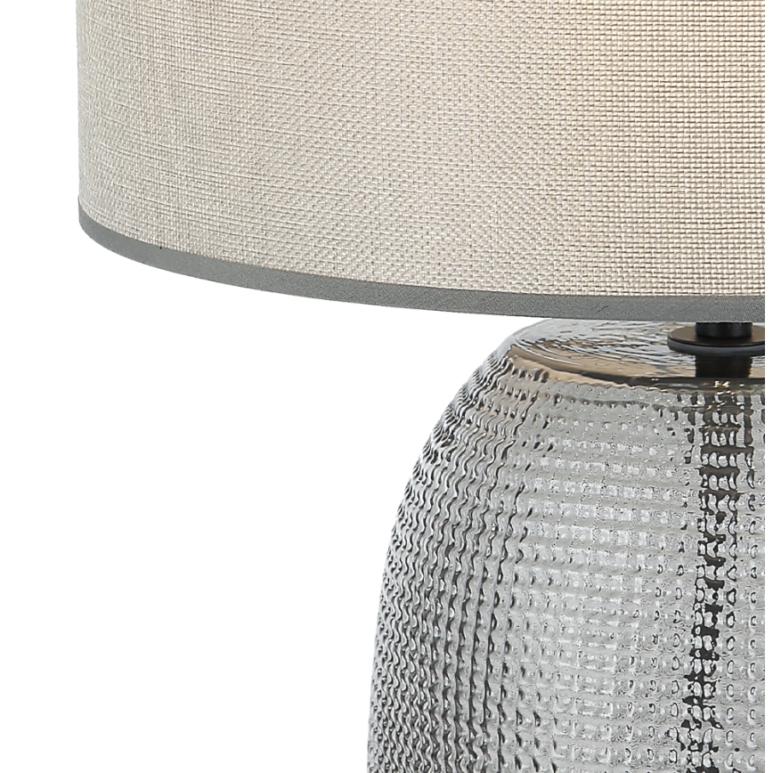 Lampe de table JENIFER 1xE27/40W/230V gris/fumé