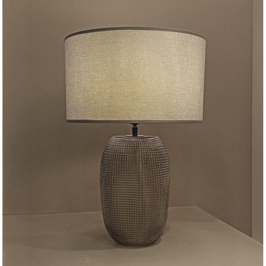 Lampe de table JENIFER 1xE27/40W/230V gris/fumé