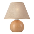 Lampe de table JUTA 1xE27/60W/230V chêne/beige