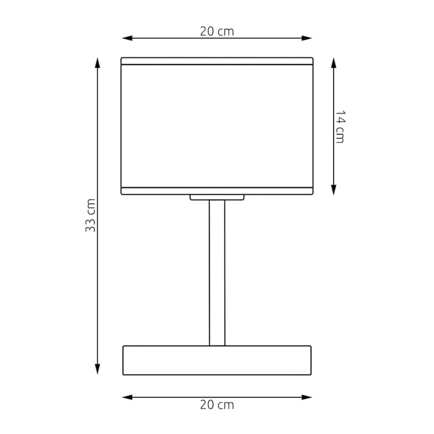 Lampe de table KARBON 1xE27/15W/230V noire/grise