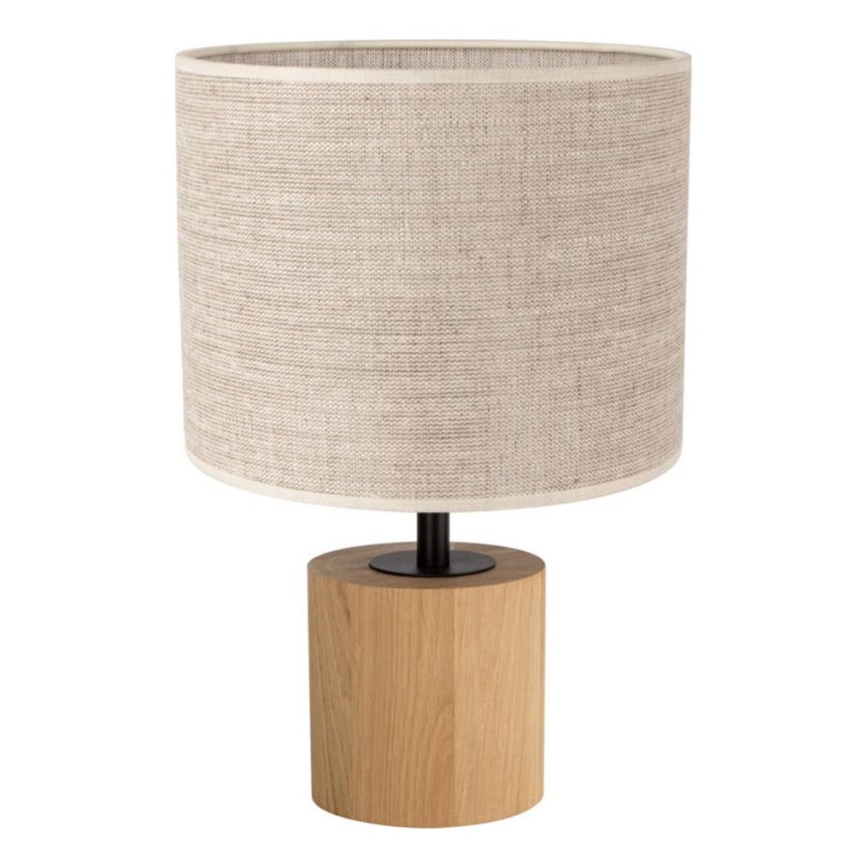 Lampe de table KRETA 1xE27/25W/230V chêne/beige chêne