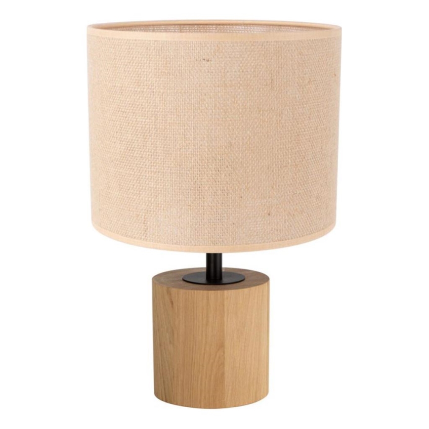 Lampe de table KRETA 1xE27/25W/230V chêne/orange chêne