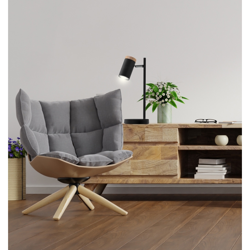 Lampe de table LAGOS 1xGU10/15W/230V noir/marron