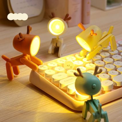 Lampe de table LED/0,06W/3xLR41 renne orange