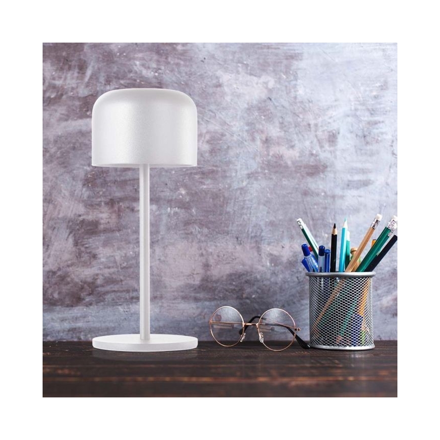 LED Lampe de table tactile rechargeable et à intensité variable LED/1,5W/5V 2700-5700K IP54 2200 mAh blanc