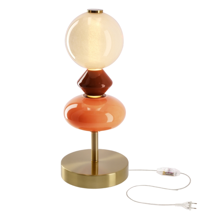 Lampe de table LED FLORES LED/10W/230V dorée/orange/marron
