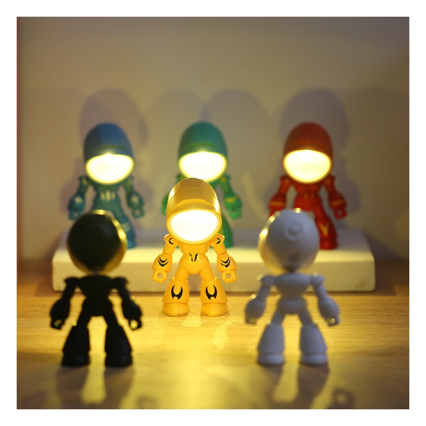 Lampe de table LED LED/0,06W/3xLR41 robot noire