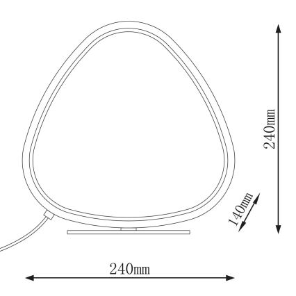 Lampe de table LED PETRA LED/12W/230V 4000K noire