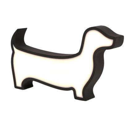 Lampe de table LED pour enfants DOG LED/12W/230V noire