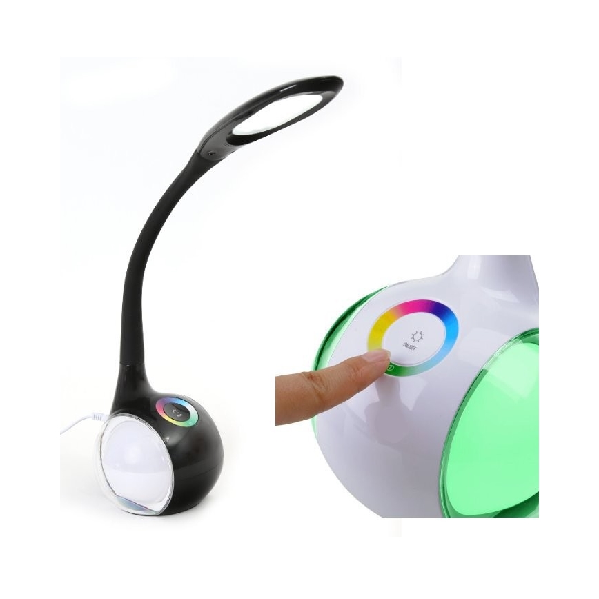 Lampe de table LED RGB à intensité variable LED/7W/230V noire