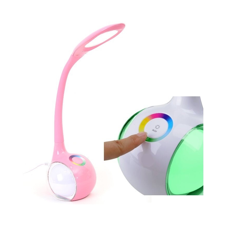 Lampe de table LED RGB à intensité variable LED/7W/230V rose