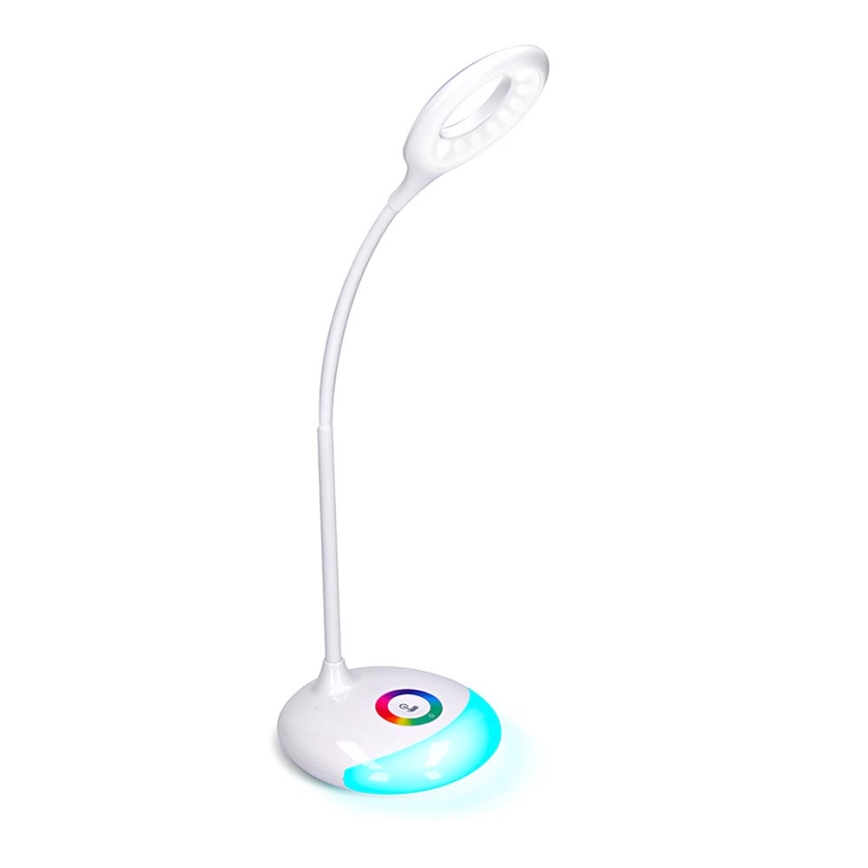 Lampe de table LED RGB à intensité variable rechargeable LED/5W/5V 1800 mAh