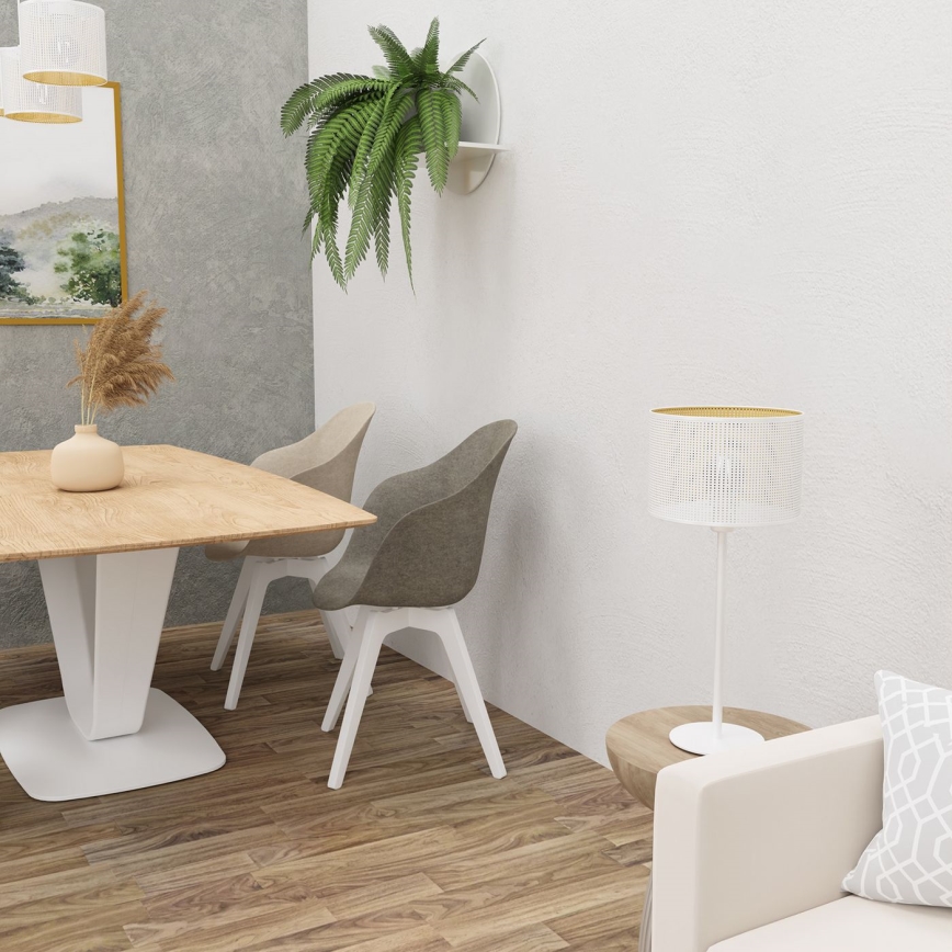 Lampe de table LOFT SHADE 1xE27/60W/230V d. 25 cm blanc/doré