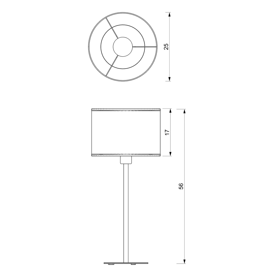 Lampe de table LOFT SHADE 1xE27/60W/230V d. 25 cm blanc/doré