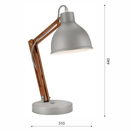 Lampe de table MARCELLO 1xE27/60W/230V hêtre - certifié FSC