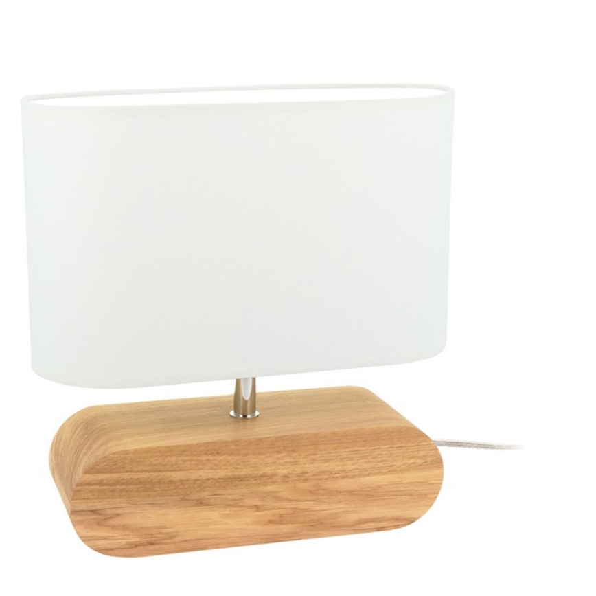 Lampe de table MARINNA 1xE27/25W/230V, finition chêne