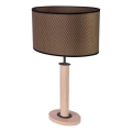 Lampe de table MERCEDES 1xE27/40W/230V 60 cm marron/chêne