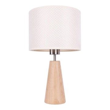 Lampe de table MERCEDES 1xE27/40W/230V d. 43 cm crème/chêne