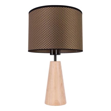 Lampe de table MERCEDES 1xE27/40W/230V d. 43 cm marron/chêne