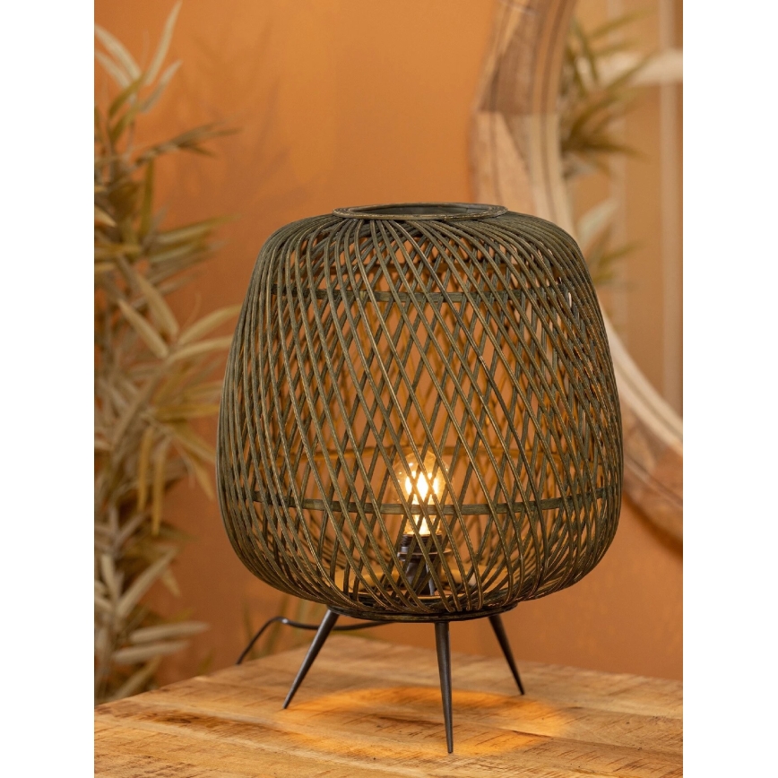 Lampe de table MOZA 1xE27/60W/230V bambou vert