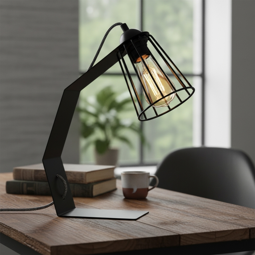 Lampe de table NANDO 1xE27/15W/230V noire