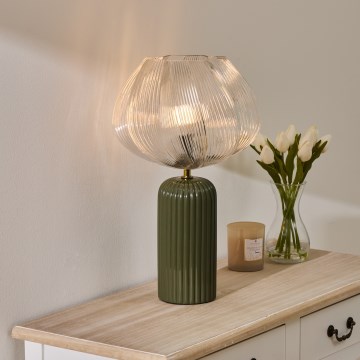 Lampe de table PHYLAS 1xE14/40W/230V verte - Atmosphera