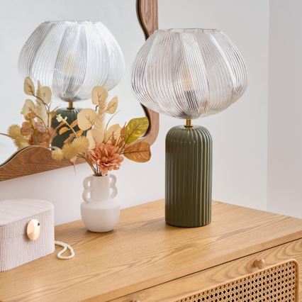 Lampe de table PHYLAS 1xE14/40W/230V verte - Atmosphera