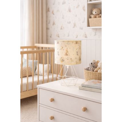Lampe de table pour enfant KIDS ROOM 1xE27/60W/230V Ø 18 cm à motifs d'animaux
