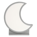 Lampe de table pour enfant LED MOON LED/12W/230V gris