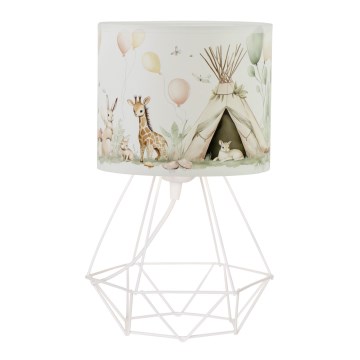 Lampe de table pour enfants KIDS ROOM 1xE27/60W/230V Ø 18 cm à motifs d'animaux