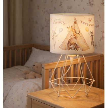 Lampe de table pour enfants KIDS ROOM 1xE27/60W/230V Ø 18 cm, motifs animaux