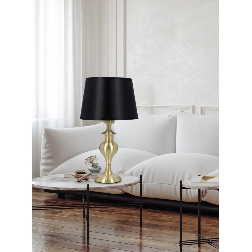 Lampe de table PRIMA GOLD 1xE27/60W/230V noir/doré