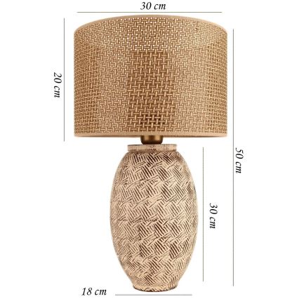 Lampe de table RAMZES 1xE27/40W/230V beige
