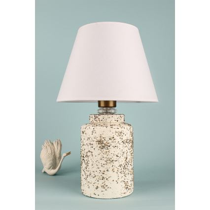 Lampe de table RAMZES 1xE27/40W/230V blanche/beige