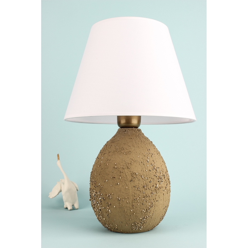 Lampe de table RAMZES 1xE27/40W/230V blanche/brune
