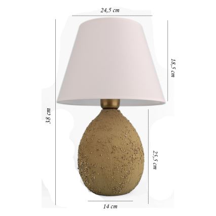 Lampe de table RAMZES 1xE27/40W/230V blanche/brune
