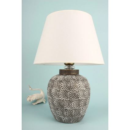 Lampe de table RAMZES 1xE27/40W/230V blanche/grise