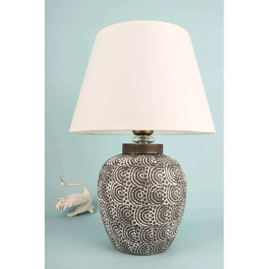 Lampe de table RAMZES 1xE27/40W/230V blanche/grise