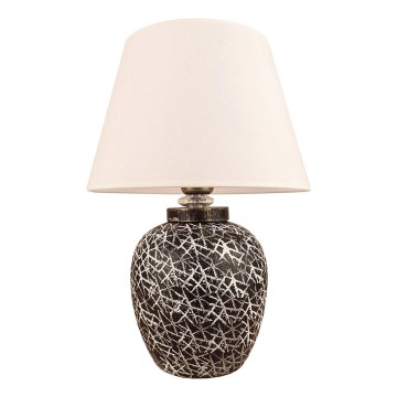 LAMPE DE TABLE RAMZES 1xE27/40W/230V blanche/noire