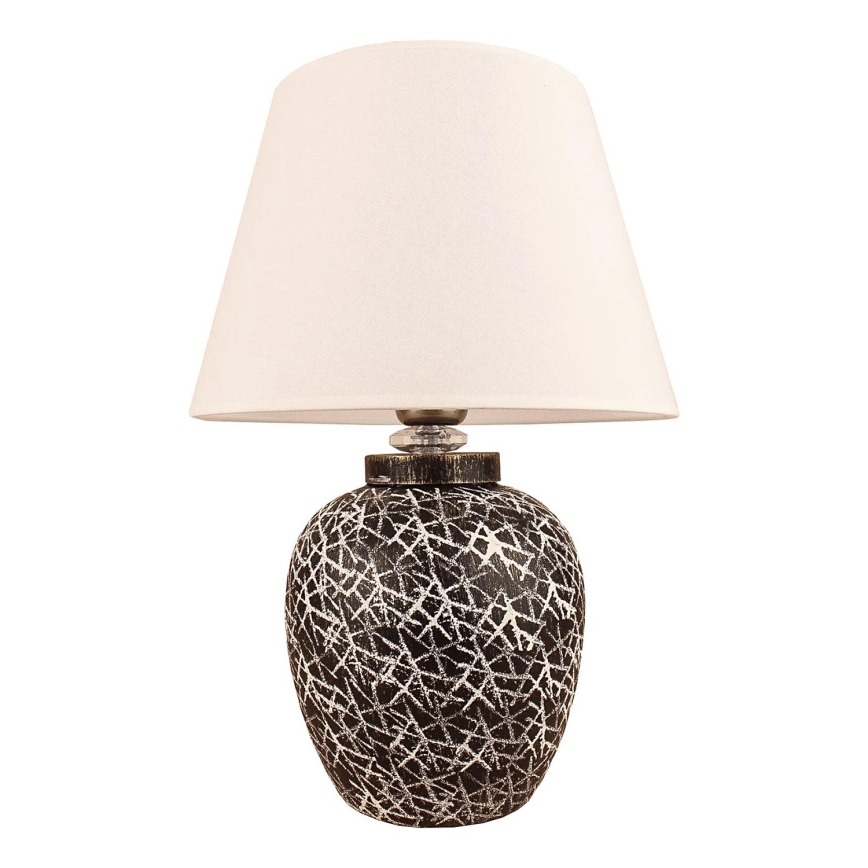 LAMPE DE TABLE RAMZES 1xE27/40W/230V blanche/noire