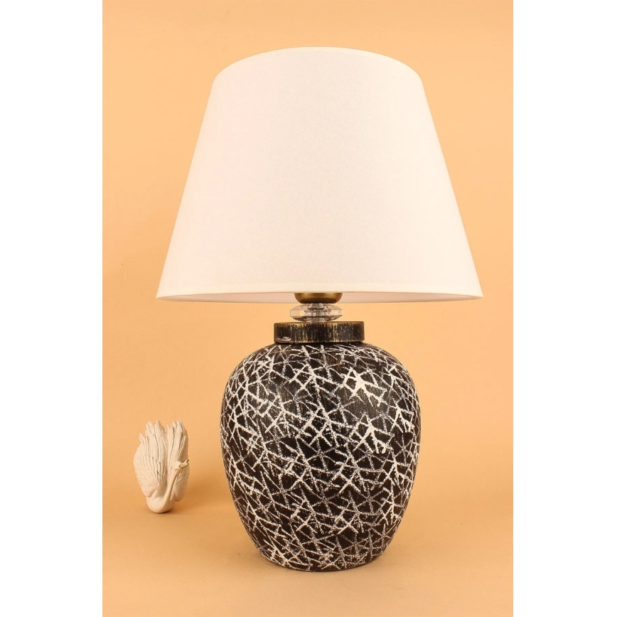 LAMPE DE TABLE RAMZES 1xE27/40W/230V blanche/noire